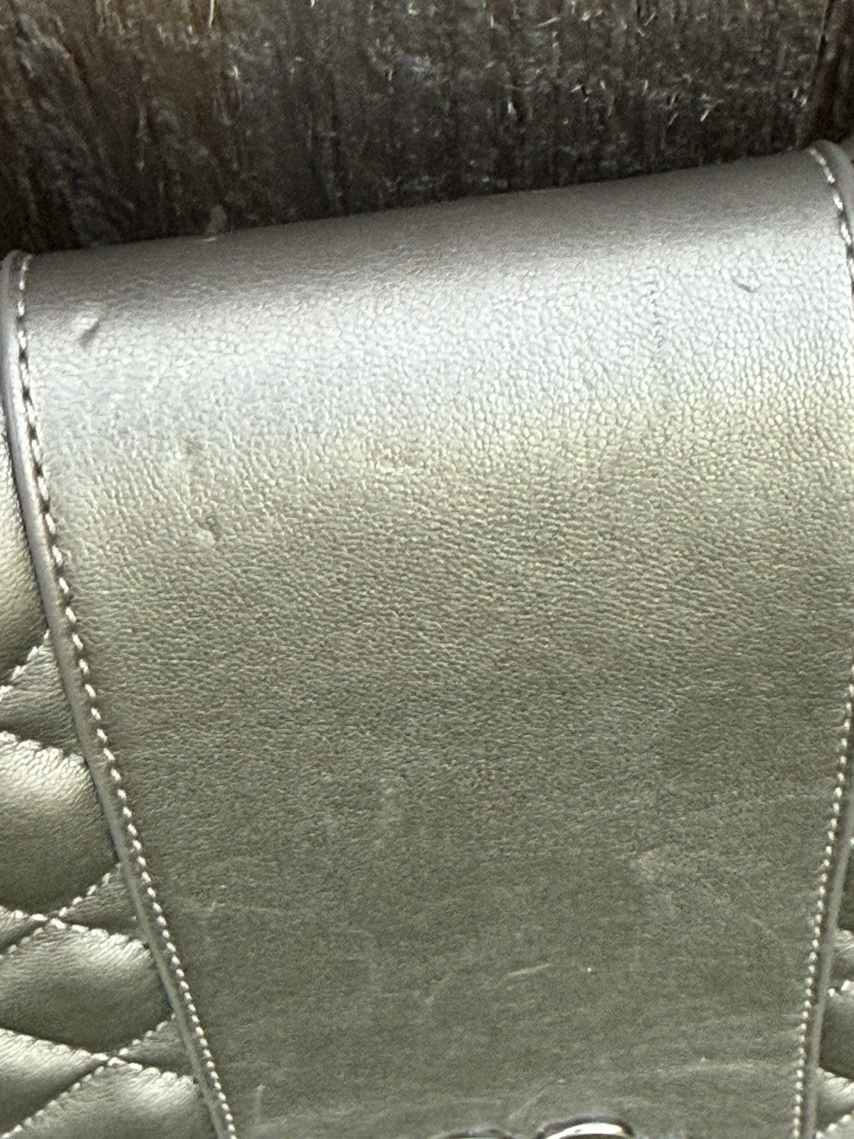 Love Moschino Quilted Faux-Leather Shoulder Bag in Metallic Pewter with Purse2