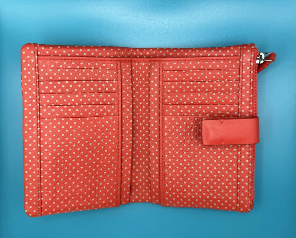 Radley London Heritage Dog Small Bifold Wallet in Red Pebbled Leather1