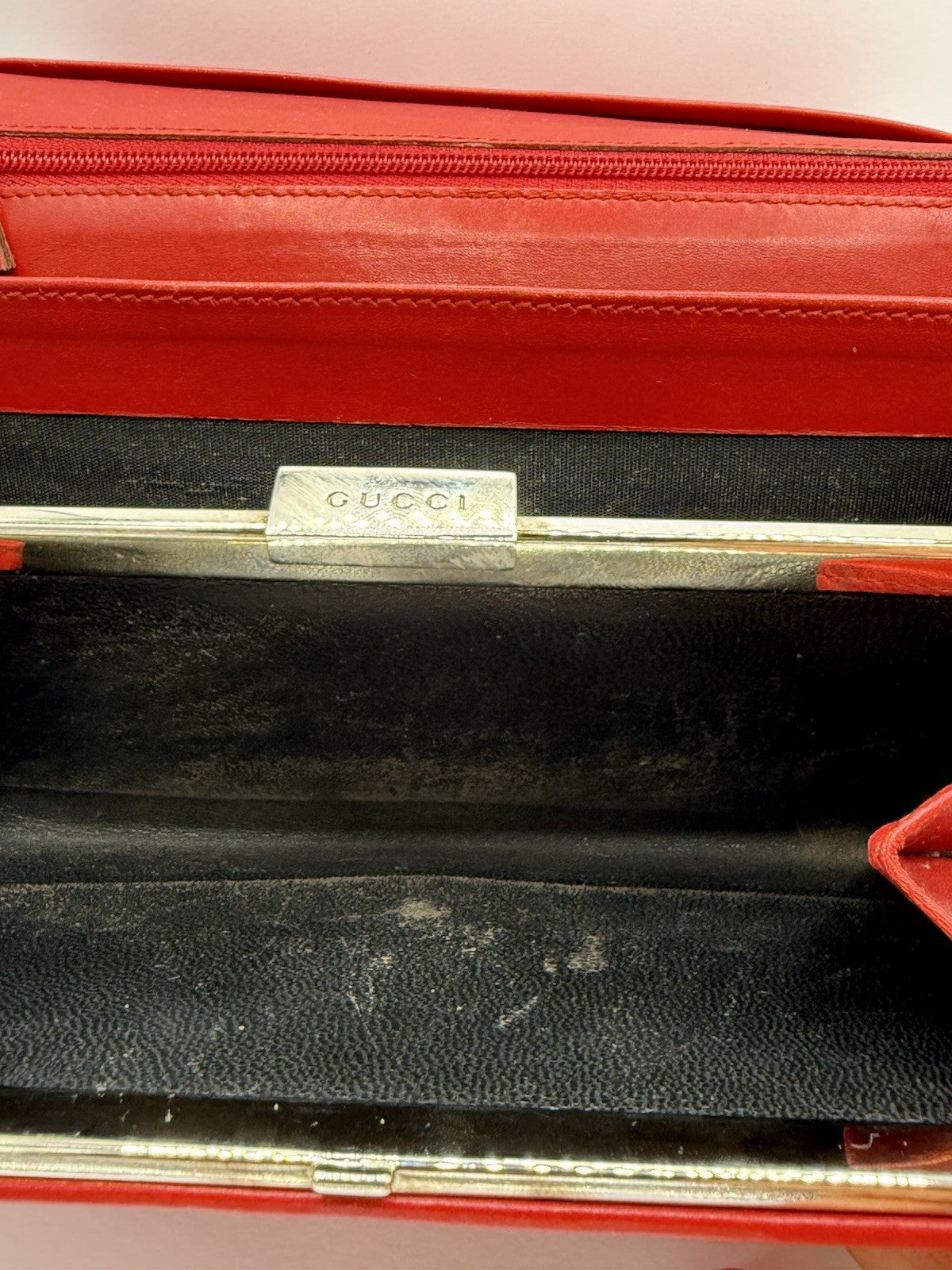 Gucci Red GG Canvas & Leather Women’s Wallet with Zip Coin Pocket, Credit Card8