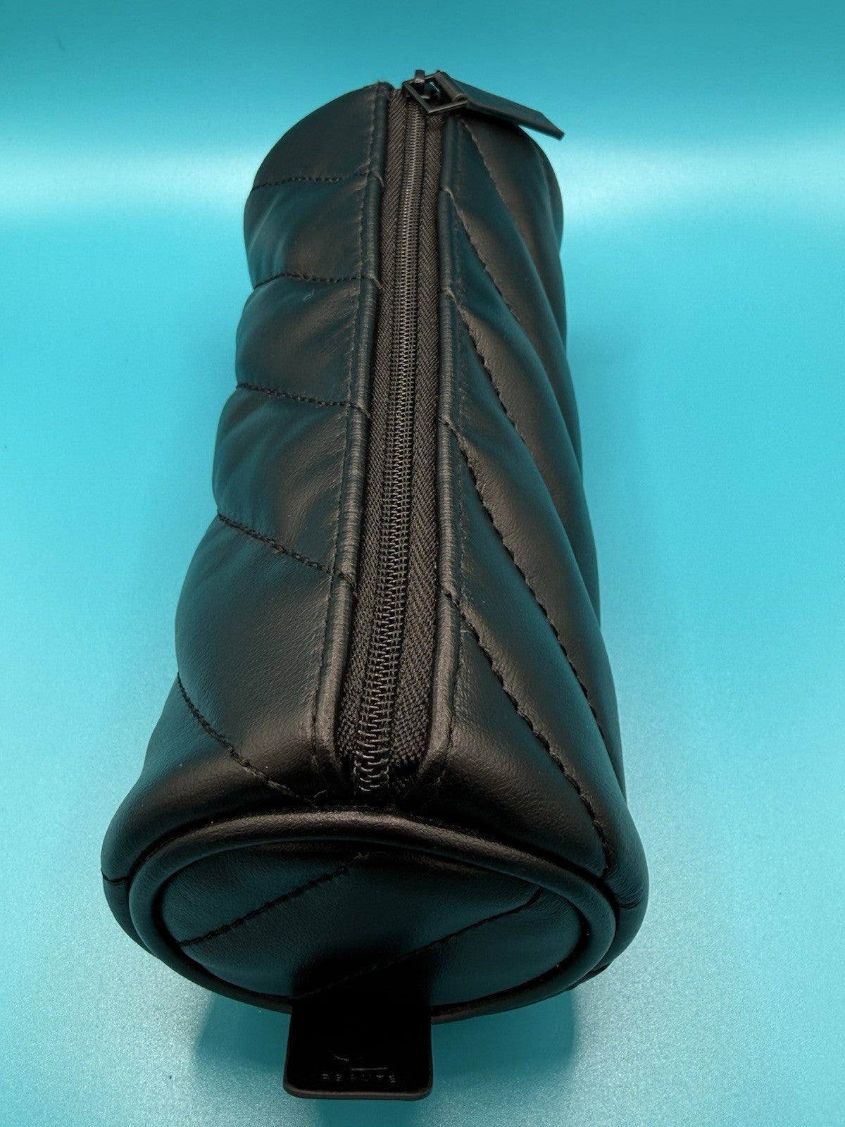 Yves Saint Laurent Beaute Premium Black Quilted Leather Zip Beauty Bag2