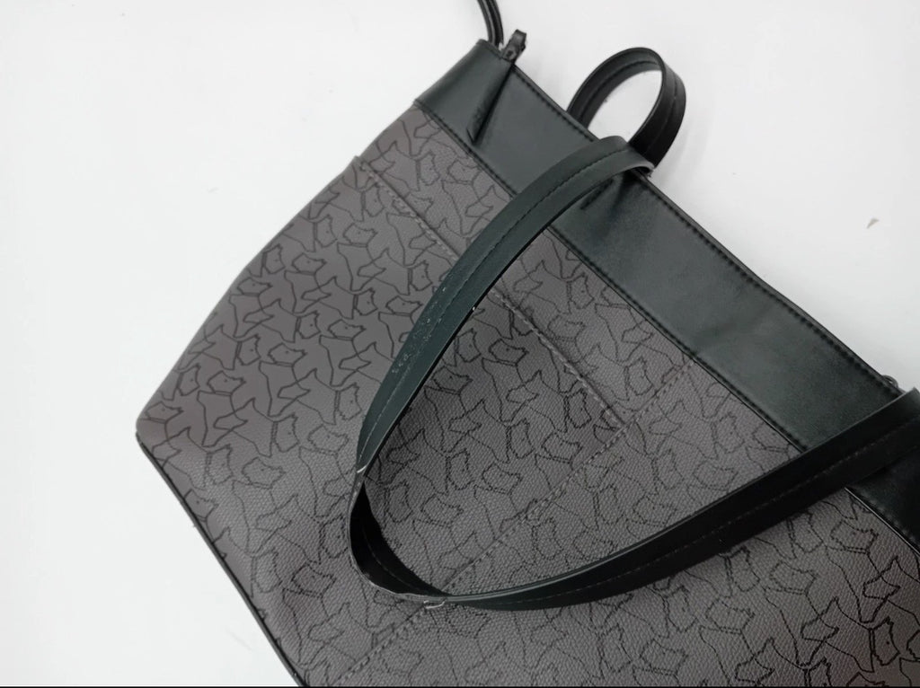 RADLEY HANDBAG Brown & Black Repeated dog design with Charm5