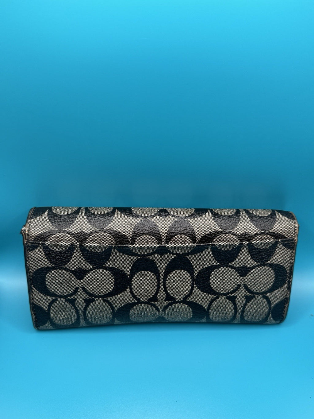 Coach Signature Canvas Long FlapWallet in Black Smoke16