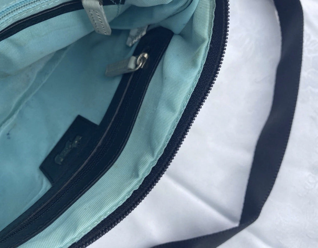 Radley Black  And Duck Egg Leather And Nylon Crossbody Bag2