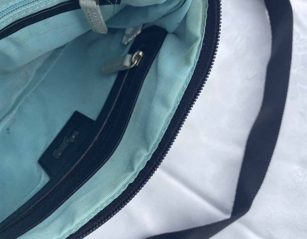 Radley Black  And Duck Egg Leather And Nylon Crossbody Bag2