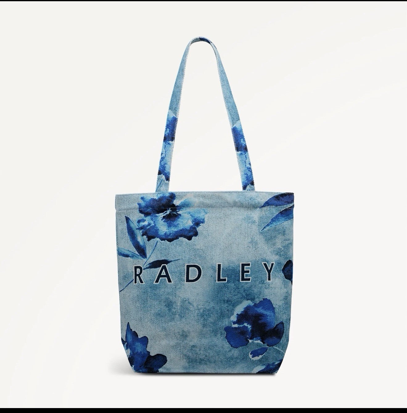 Radley Painterly Floral Medium Open Top Tote Denim0
