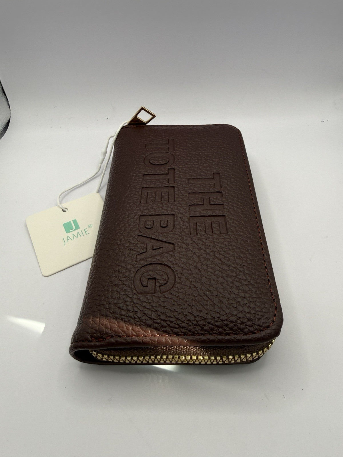 JAMIE Brown Faux Leather Women’s Zip-Around Wallet “THE TOTE BAG”1