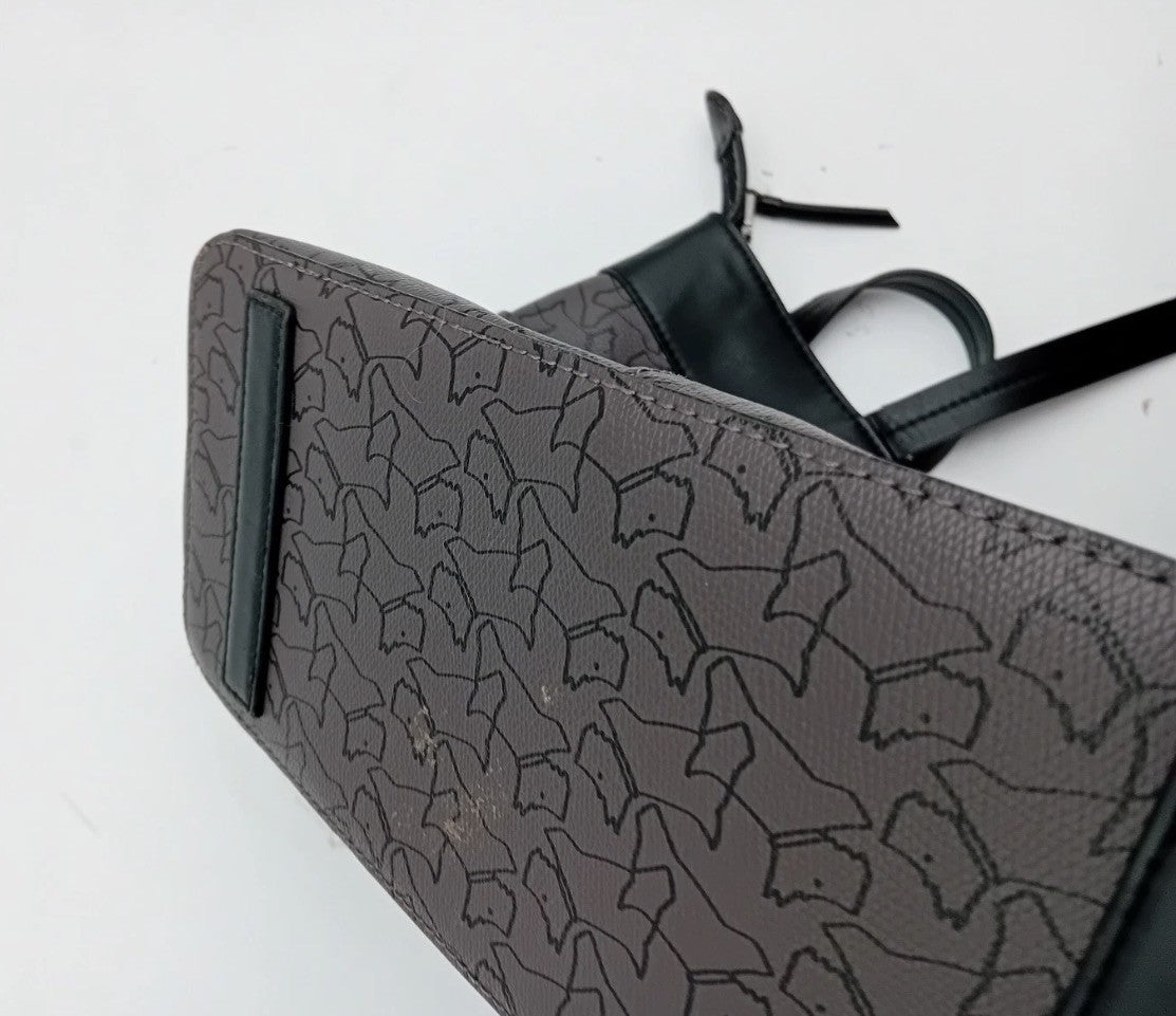 RADLEY HANDBAG Brown & Black Repeated dog design with Charm6