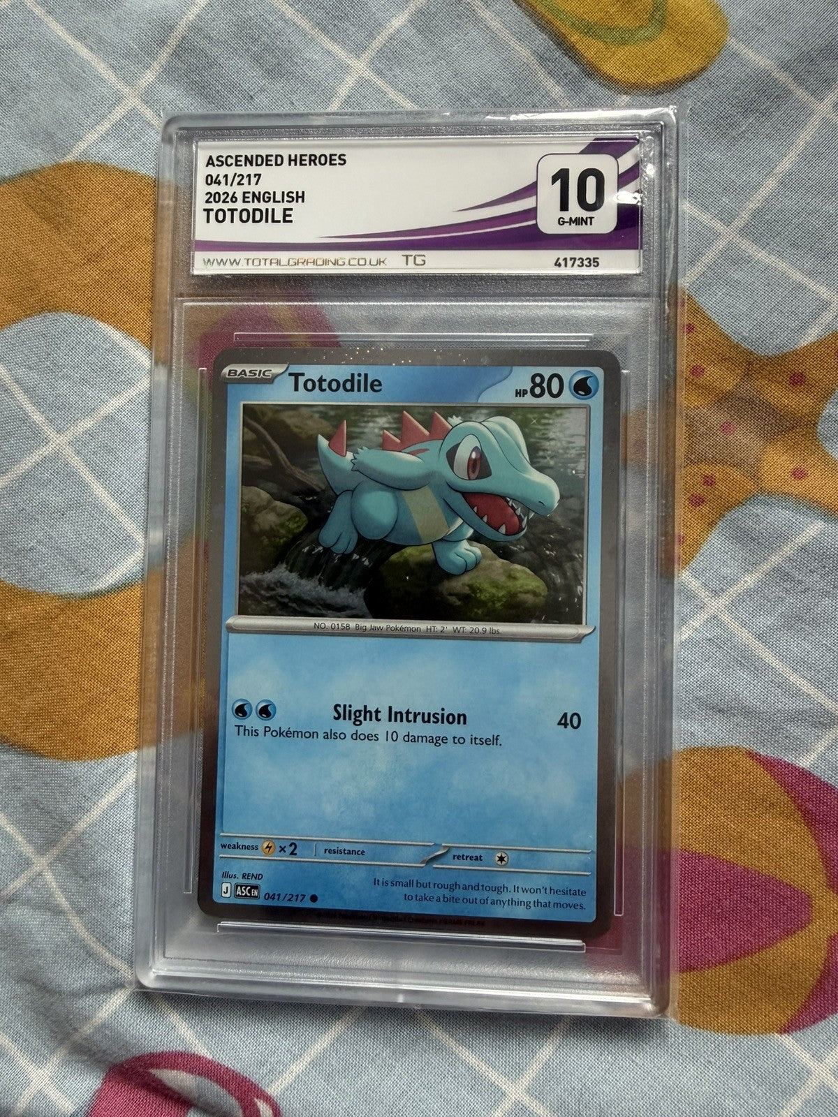 Totodile #041/217 (Cosmos Holo) 10 GEM MINT 0