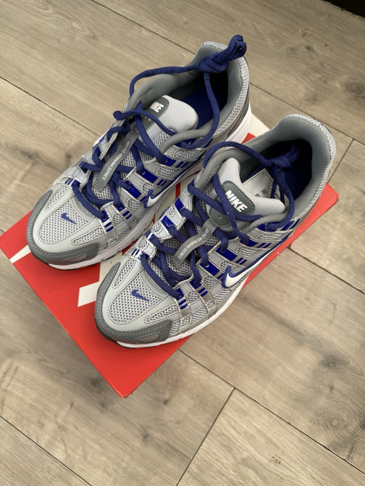 Nike P-6000 GS Wolf Grey/White-Deep Night Size UK 5.51