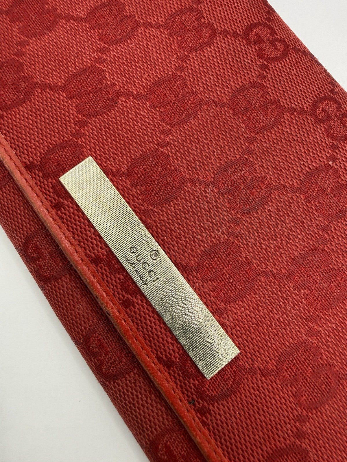 Gucci Red GG Canvas & Leather Women’s Wallet with Zip Coin Pocket, Credit Card1