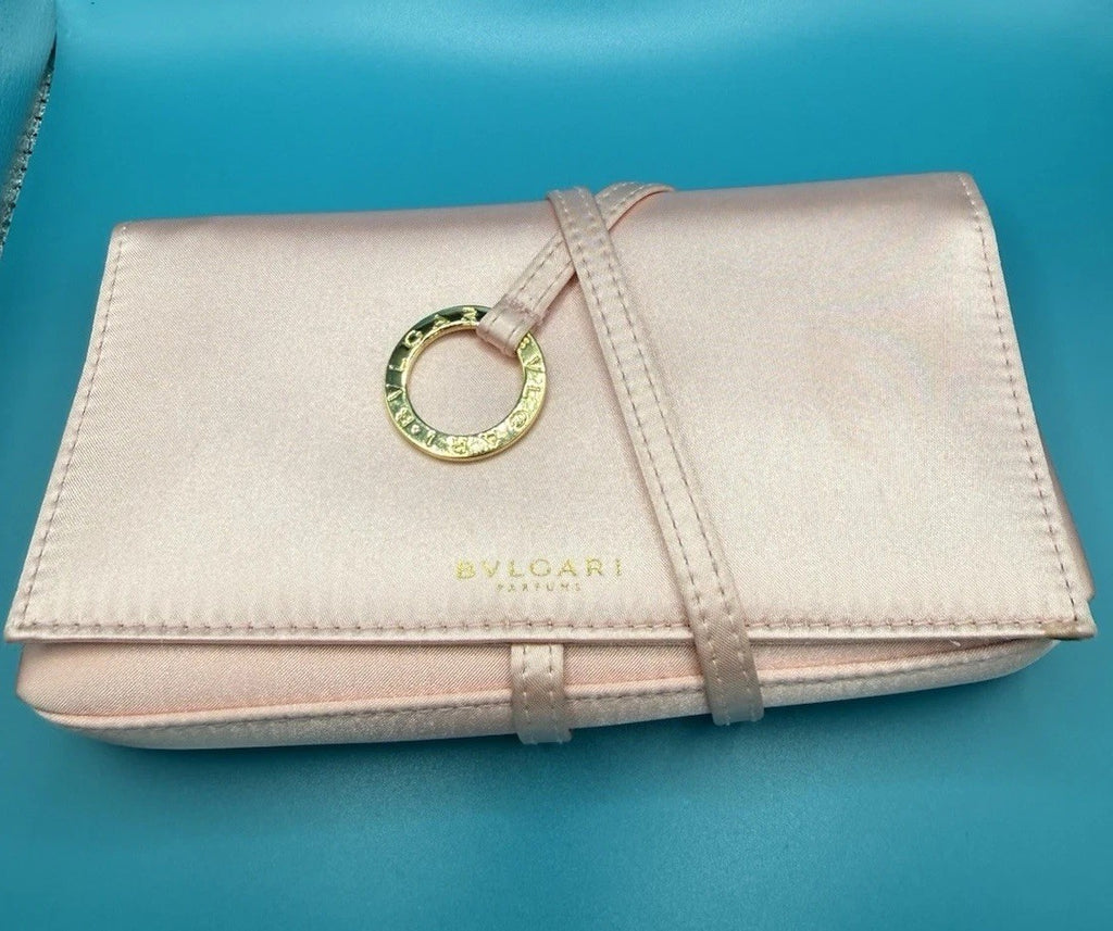 BVLGARI PARFUMS Pink Satin Clutch Bag0
