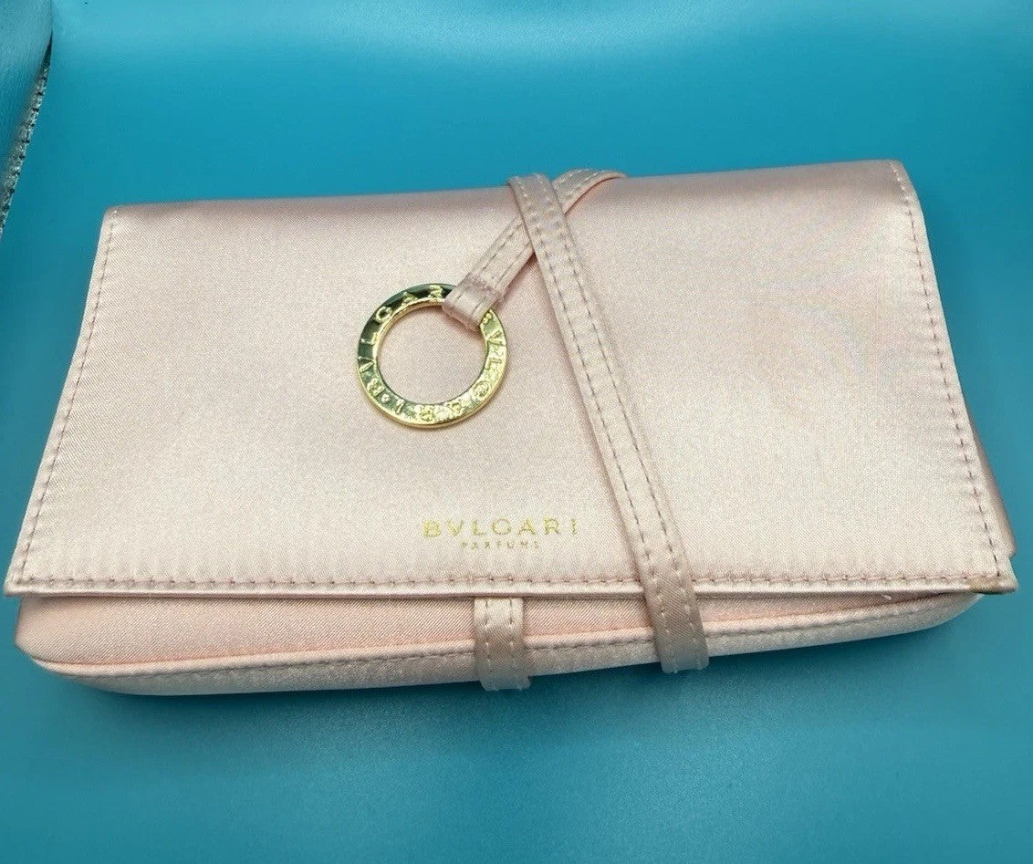 BVLGARI PARFUMS Pink Satin Clutch Bag0