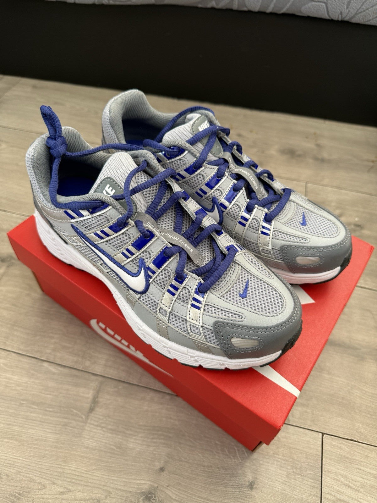 Nike P-6000 GS Wolf Grey/White-Deep Night Size UK 5.50