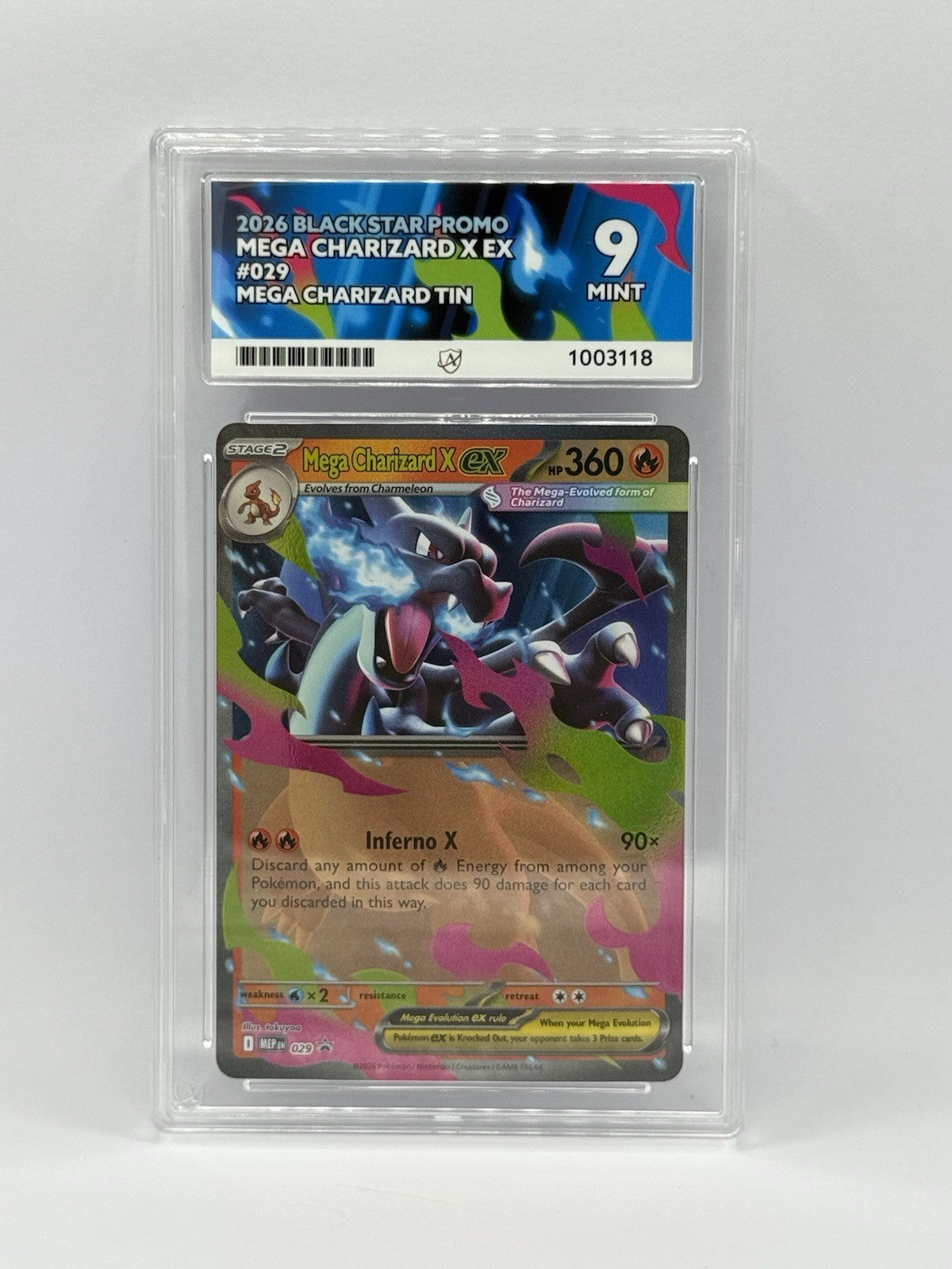 Mega Charizard X EX 029 2026 Black Star Promo Holo English - ACE 9 Mint0