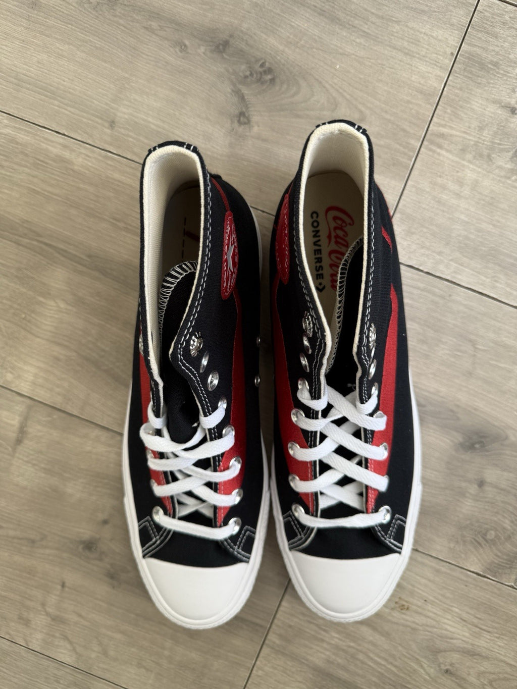 Brand New Converse Chuck Taylor All Star Hi X Coca Cola - Black/Racing Red UK 102