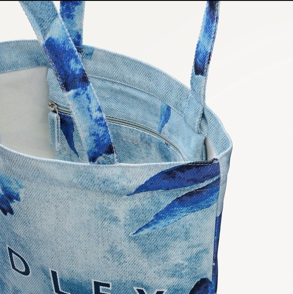 Radley Painterly Floral Medium Open Top Tote Denim2