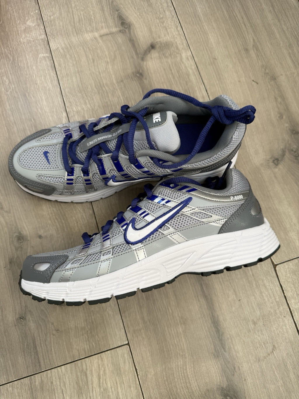 Nike P-6000 GS Wolf Grey/White-Deep Night Size UK 5.52
