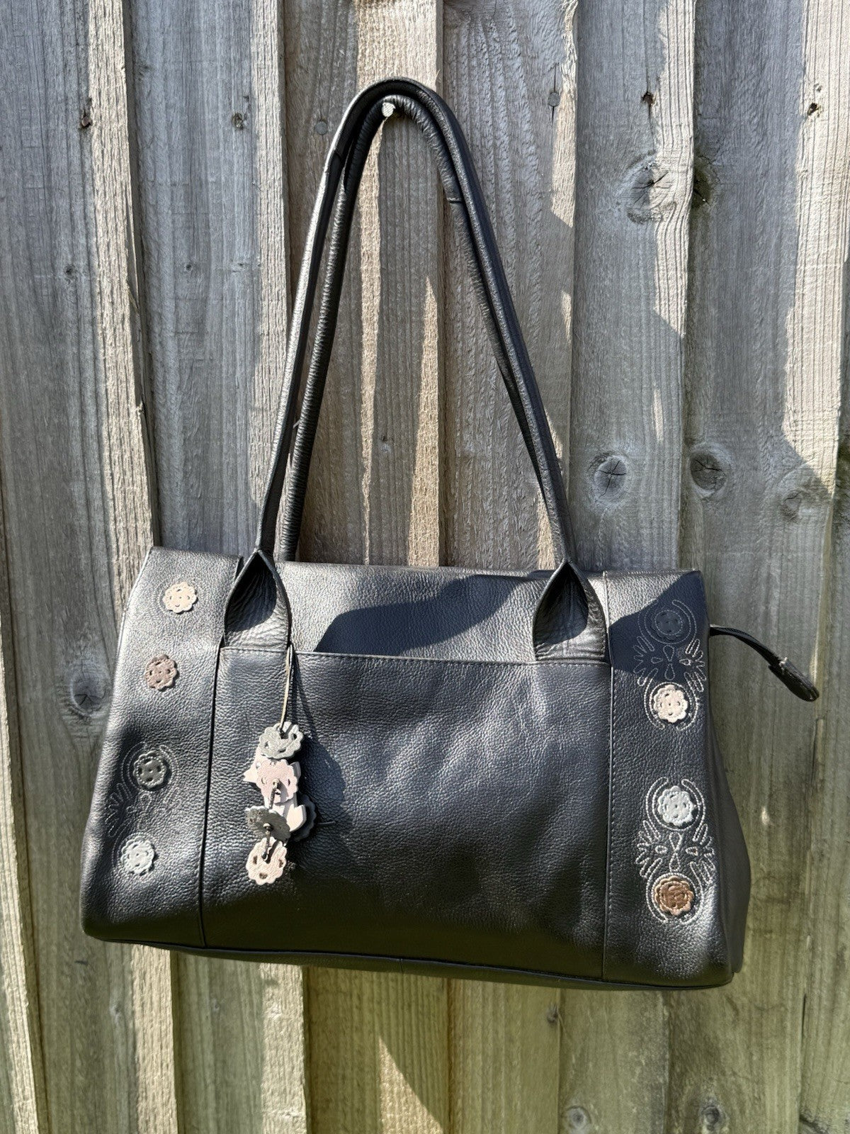 Radley London Heritage FloralEmbroidered Leather Shoulder Bag0