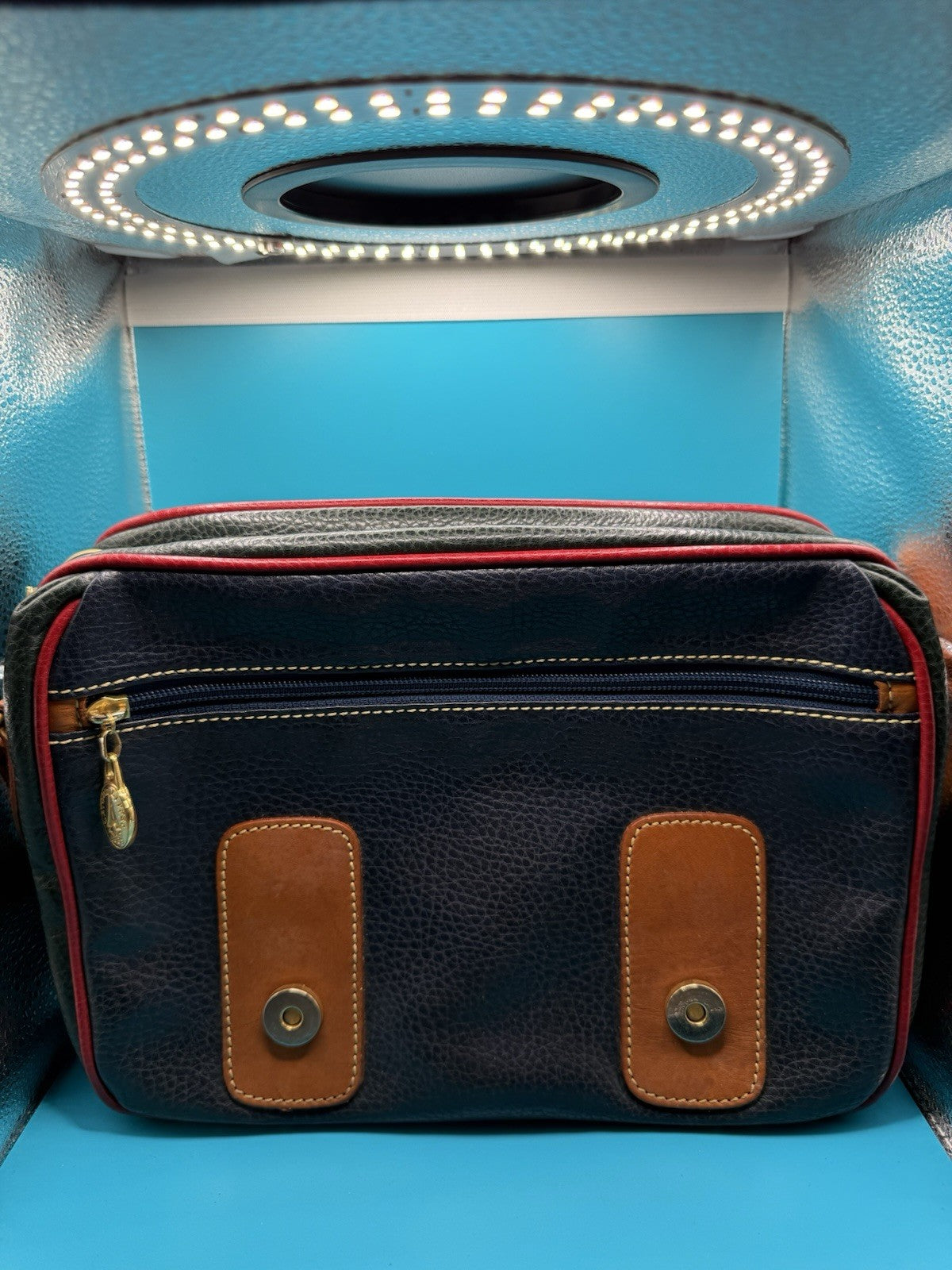 La Tour Eiffel 1887 Color-Block Pebbled Leather Crossbody Bag3