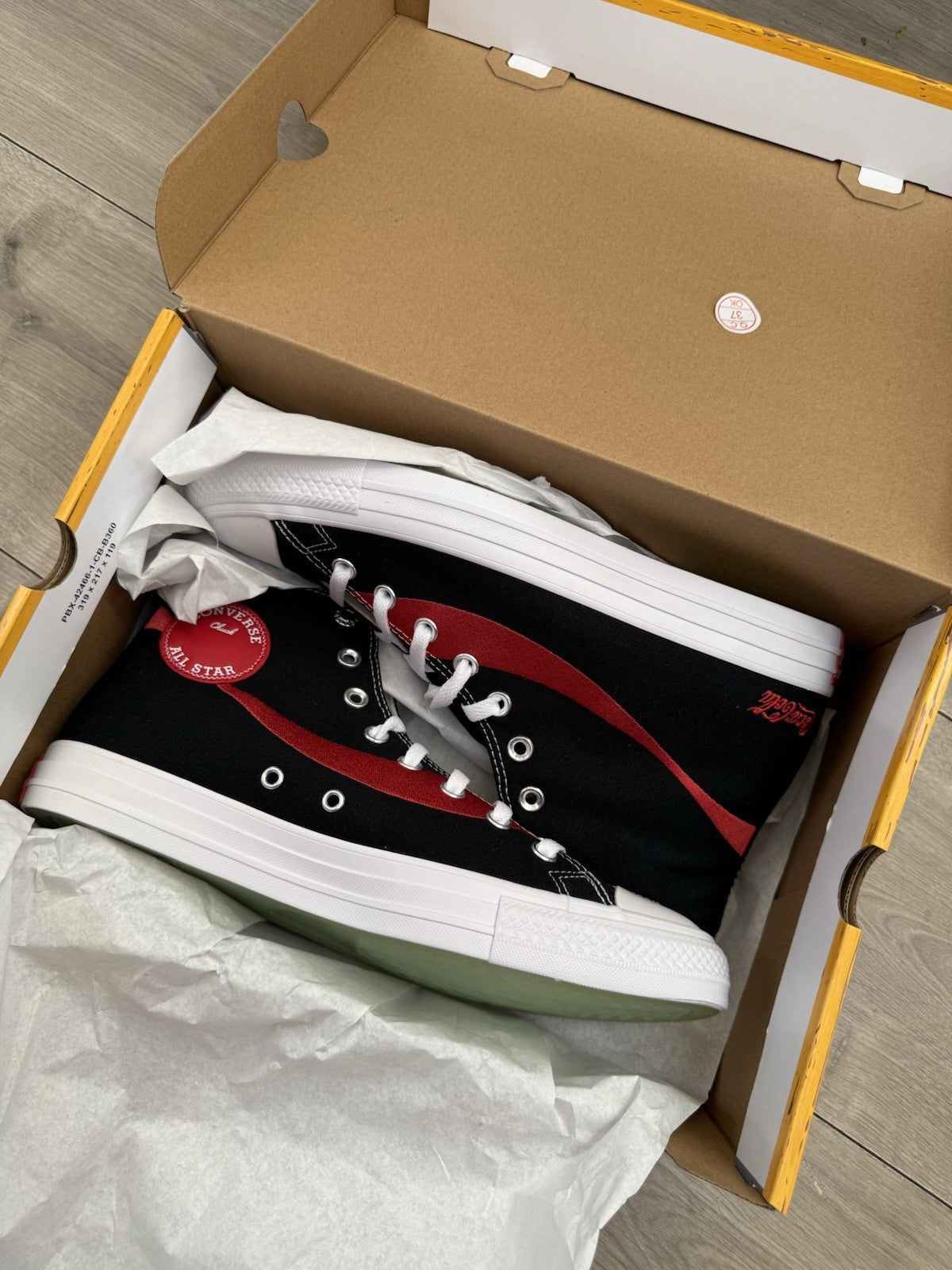 Brand New Converse Chuck Taylor All Star Hi X Coca Cola - Black/Racing Red UK 100