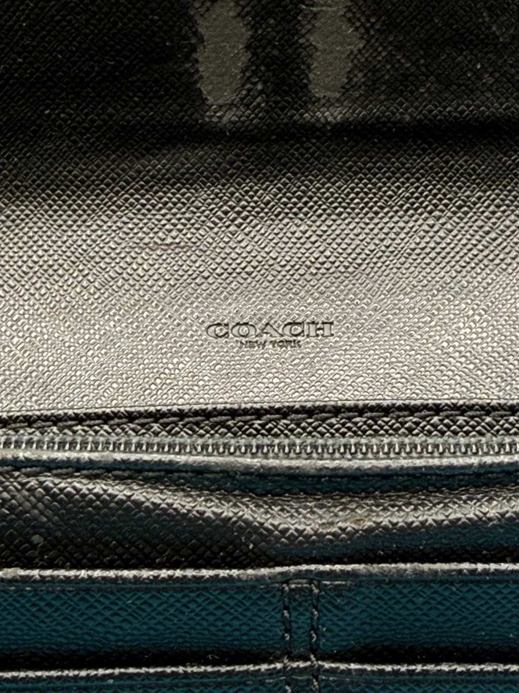 Coach Signature Canvas Long FlapWallet in Black Smoke10
