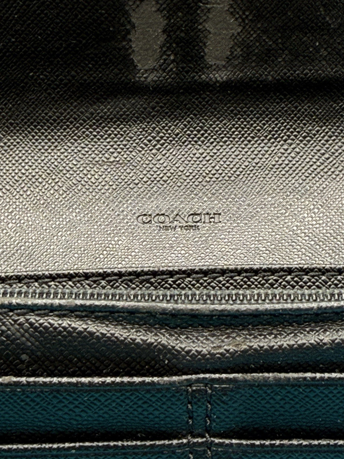 Coach Signature Canvas Long FlapWallet in Black Smoke10
