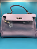 Unbranded Top Handle Satchel in Pastel Lilac Bag Shoulder Bag0