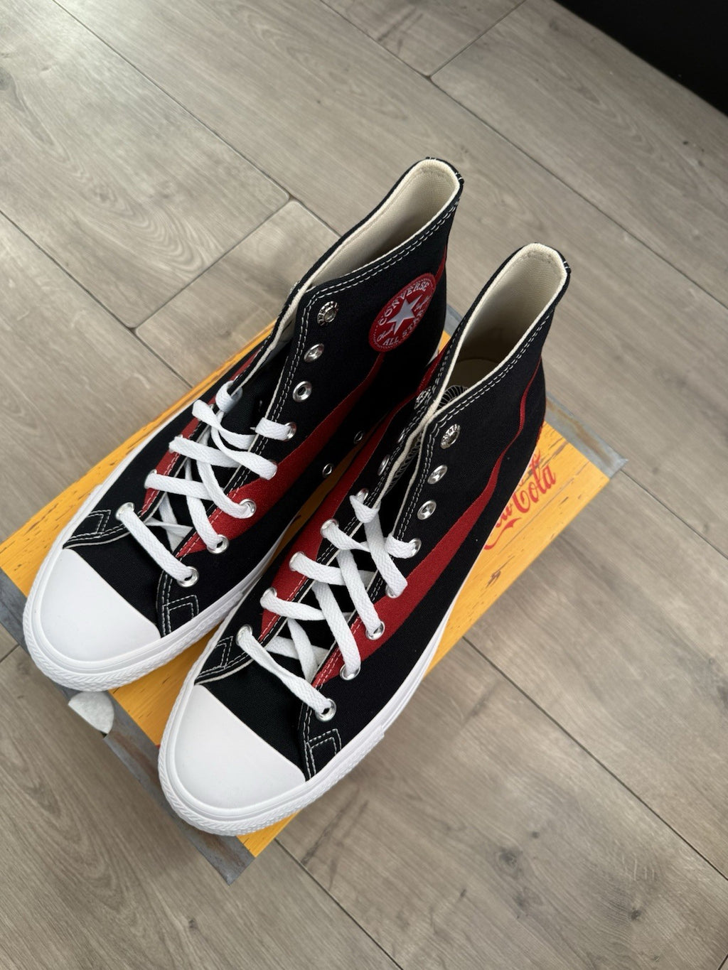Brand New Converse Chuck Taylor All Star Hi X Coca Cola - Black/Racing Red UK 103