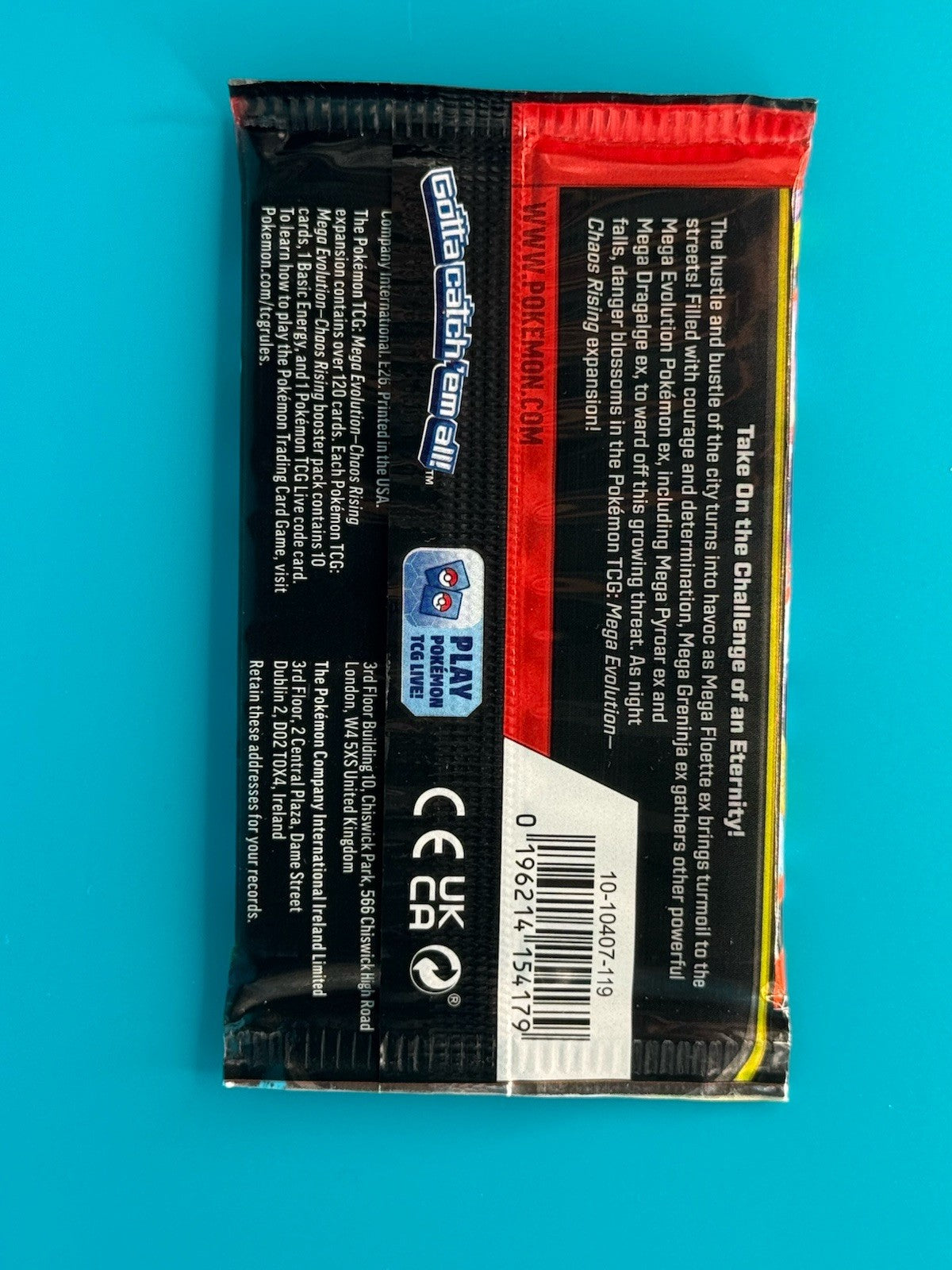 1x Pack SEALED - Chaos Rising Booster Pack - NEW - IN HAND - Pokémon TCG1