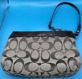 Coach Signature Logo Canvas & Leather Women’s Wristlet Wallet Zip, Credit Card0
