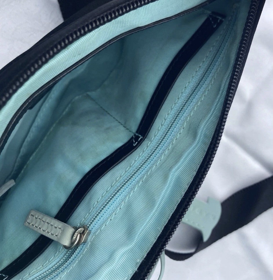 Radley Black  And Duck Egg Leather And Nylon Crossbody Bag3