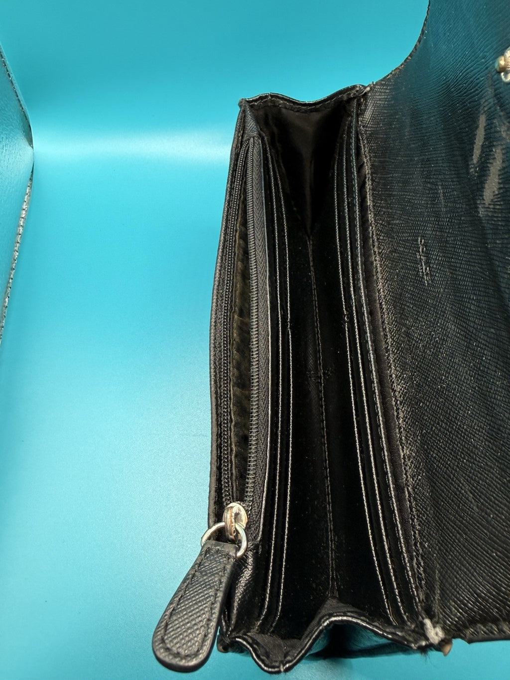 Coach Signature Canvas Long FlapWallet in Black Smoke21