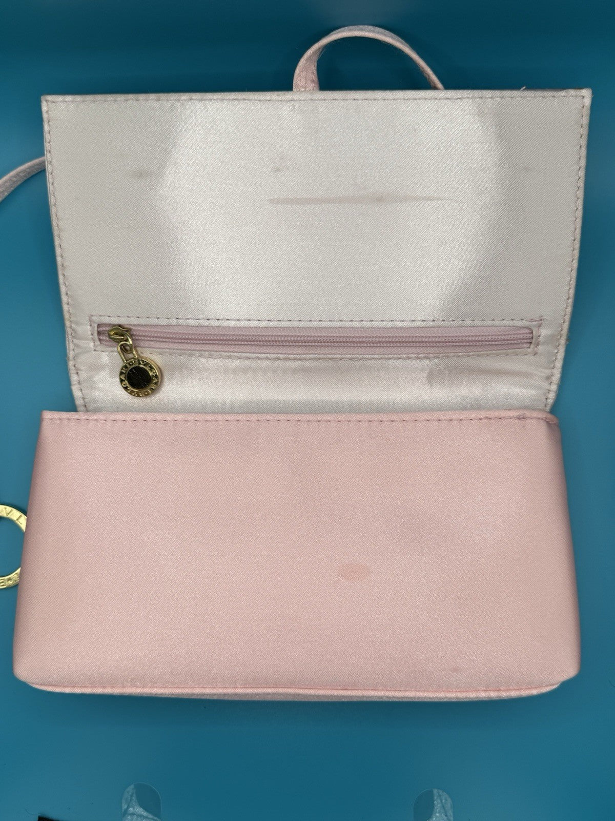BVLGARI PARFUMS Pink Satin Clutch Bag5