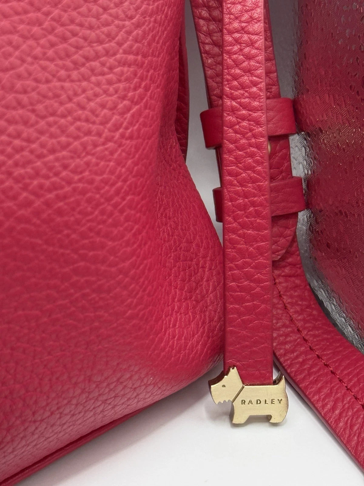 RADLEY Wood Street Deep Pink Soft Leather Med Crossbody Shoulder Bag Handbag VGC