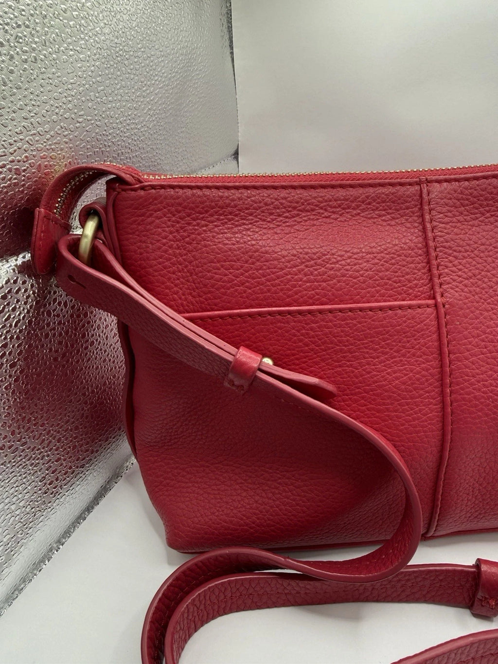 RADLEY Wood Street Deep Pink Soft Leather Med Crossbody Shoulder Bag Handbag VGC