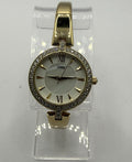 DMQ Women's Quartz Analogue Dress Watch White Dial Gemmed Bezel Bracelet Box0