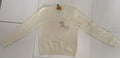 Le Lion Cancer Petite Crew Neck Jumper Size XS Beaded Sequin Lion Knit0