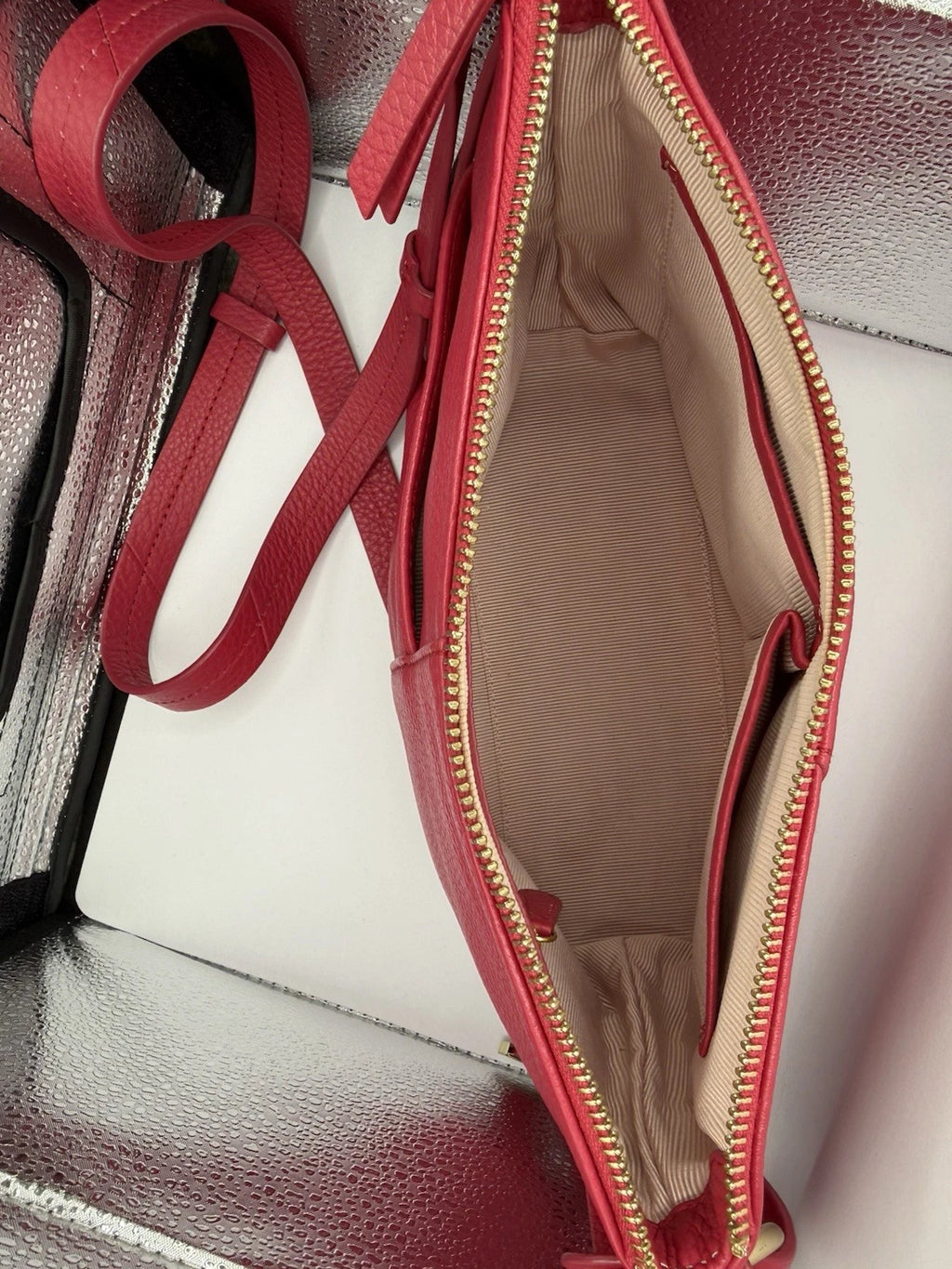 RADLEY Wood Street Deep Pink Soft Leather Med Crossbody Shoulder Bag Handbag VGC