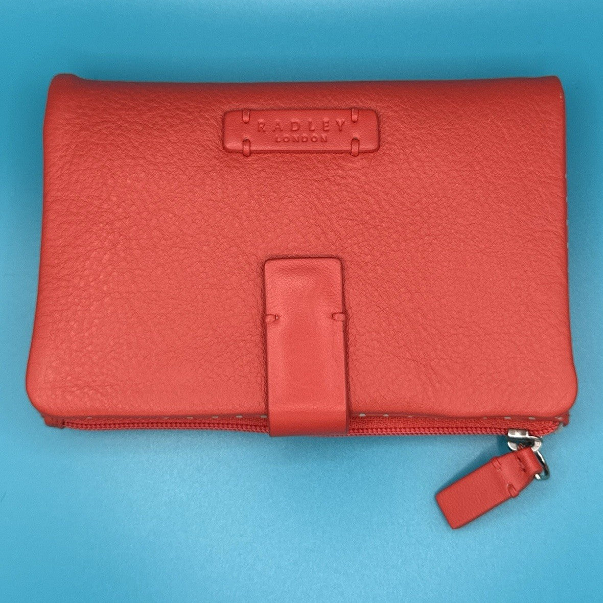 Radley London Heritage Dog Small Bifold Wallet in Red Pebbled Leather0