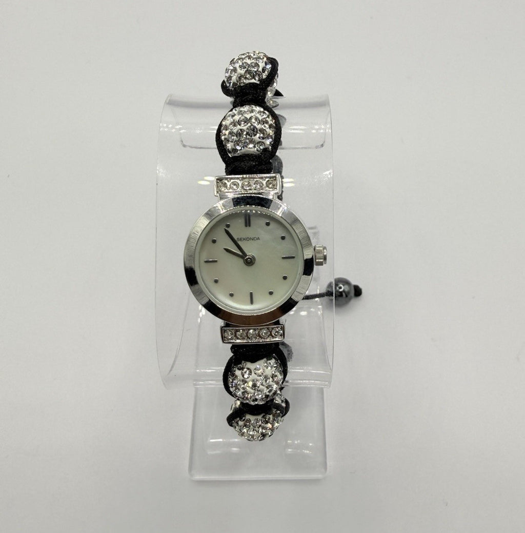 Sekonda Women's Quartz Analogue Dress Watch White Dial Cord Strap Box0